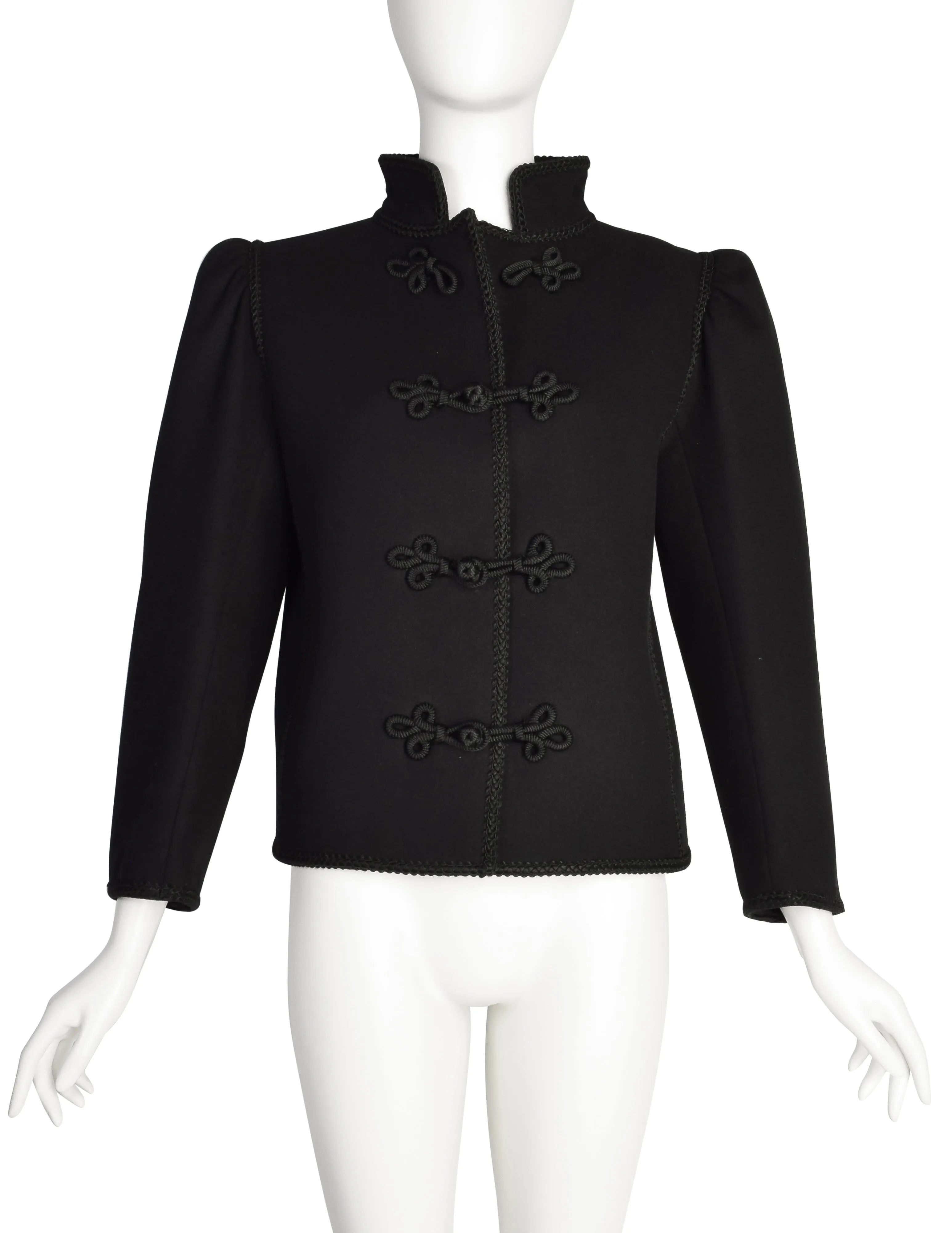 Yves Saint Laurent Vintage AW 1982 Black Wool Russian-Inspired Jacket